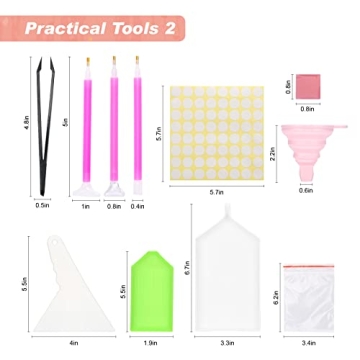 Admaiora 60 Slots Diamond Painting Storage Kit with Tools