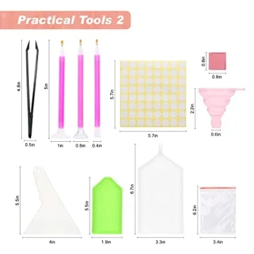 Admaiora 60 Slots Diamond Painting Storage Kit with Tools