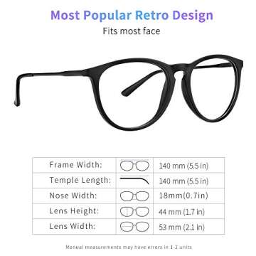 YAROCE Blue Light Glasses - Stylish & Effective Eye Protection