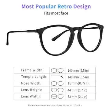 YAROCE Blue Light Glasses - Stylish & Effective Eye Protection