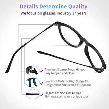 YAROCE Blue Light Glasses - Stylish & Effective Eye Protection