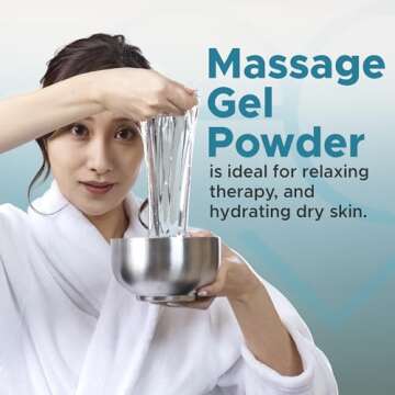 Platinum Nuru Massage Gel Powder Bowl Set | 10 x Massage Powder 5g Sachet | 1 x 16 fl oz Bowl