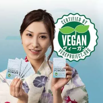 Platinum Nuru Massage Gel Powder Bowl Set | 10 x Massage Powder 5g Sachet | 1 x 16 fl oz Bowl