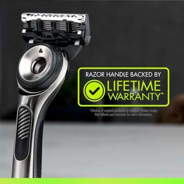 GilletteLabs with Exfoliating Bar by Gillette Razor for Men - 1 Handle, 4 Razor Blade Refills, Holiday Gifts for Men, Includes Premium Magnetic Stand