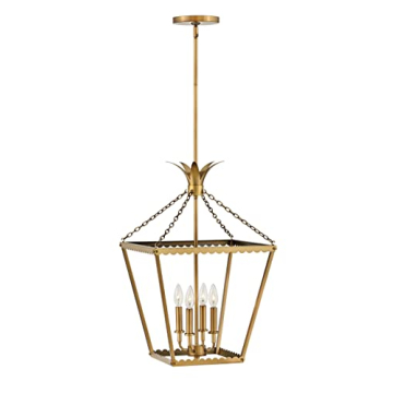 Hinkley Palma Pendant Light - Pineapple Motif, 4-Light, Brass Finish