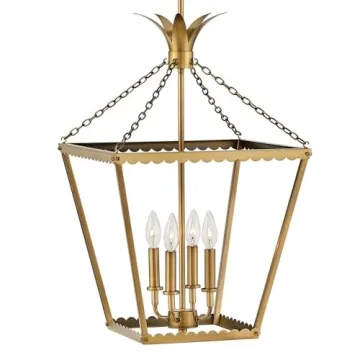 Hinkley Palma Pendant Light - Pineapple Motif, 4-Light, Brass Finish