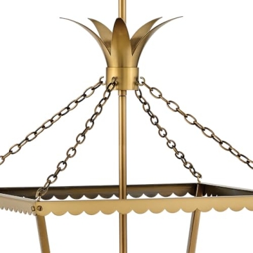 Hinkley Palma Pendant Light - Pineapple Motif, 4-Light, Brass Finish