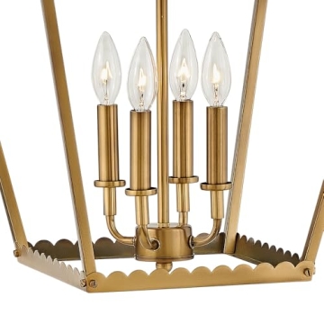 Hinkley Palma Pendant Light - Pineapple Motif, 4-Light, Brass Finish