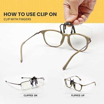 Clip-On Reading Glasses for Blue Light Blocking Comfort