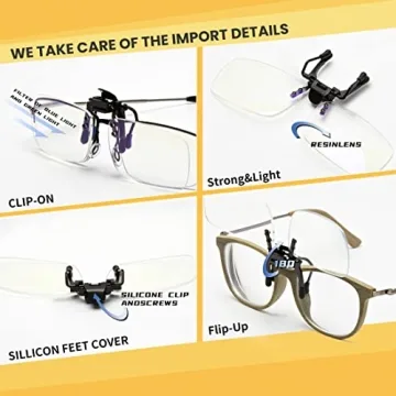 Clip-On Reading Glasses for Blue Light Blocking Comfort
