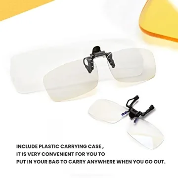 Clip-On Reading Glasses for Blue Light Blocking Comfort
