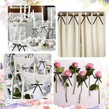 Riceshoot 50 Pcs Twist Tie Bows for Decorating Gifts