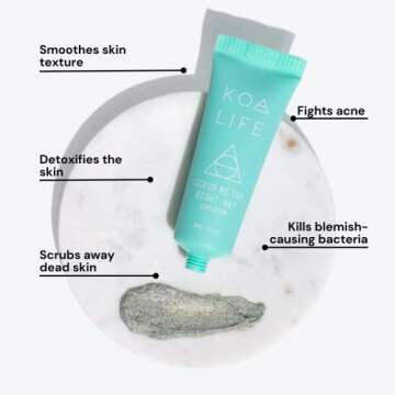 Koa Life Scrub Me The Right Way - Exfoliating Face Scrub, Eucalyptus Exfoliator, Coconut Shell Exfol...