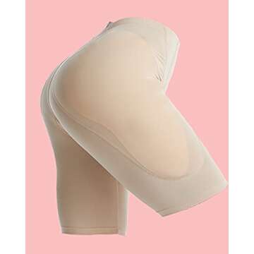 Sliot Hip Pads for Women Hip Dip Pads Fake Butt Padded Underwear Hip Enhancer Shapewear Crossdressers Butt Lifter Pad Panties (Nude, Medium)