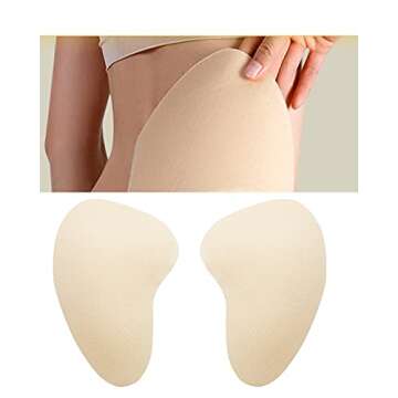 Sliot Hip Pads for Women Hip Dip Pads Fake Butt Padded Underwear Hip Enhancer Shapewear Crossdressers Butt Lifter Pad Panties (Nude, Medium)