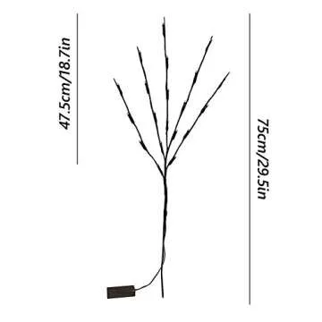 XIANMU Led Branch Light Battery Operated Lighted Branches Vase Filler Willow Twig Lighted Branch 30 Inch 20 LED for Christmas Home Party Decoration Indoor Outdoor Use Pack of 2 Warm White