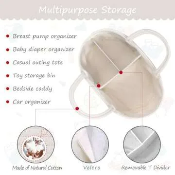 COMSE Large Diaper Caddy Organizer for Baby Essentials