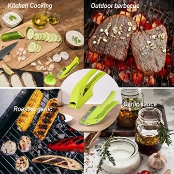 Efficient 2 in 1 Garlic Press & Peeler for Your Kitchen