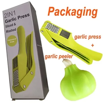 Efficient 2 in 1 Garlic Press & Peeler for Your Kitchen
