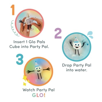 Glo Pals Party Pal Light-Up Bath Toy for Sensory Fun