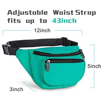 Durable BuyAgain Fanny Pack with Quick Release Buckle for Travel & Sports
