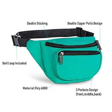 BuyAgain Fanny Pack with Quick Release Buckle