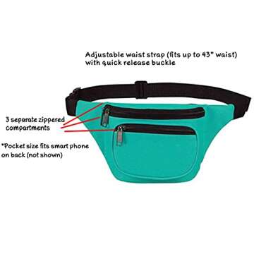 BuyAgain Fanny Pack with Quick Release Buckle