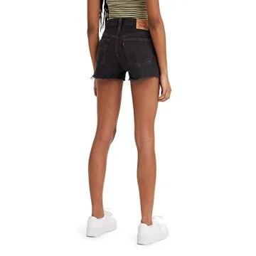 Levi's Women's 501 Original Shorts - Black Destructed