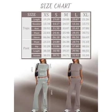 Trendy Queen Lounge Sets For Women 2 Piece Casual Y2K Outfits Short Sleeve Cropped Tops Fold Over Flare Pants Tracksuits Pink M