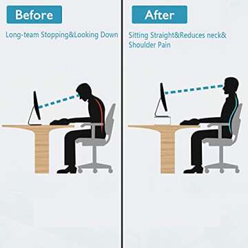 Acrylic Monitor Stand - Acrylic Computer Laptop Stand White Clear Monitor Stand Acrylic Computer Stand Acrylic Monitor Riser for Desk Keyboard Storage Office, Home, School