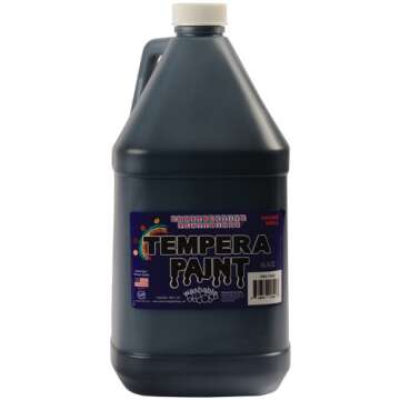 Constructive Playthings Gallon Tempera Paint, Drip-Free, Ready to Pour Black Paint with Rich, Creamy...