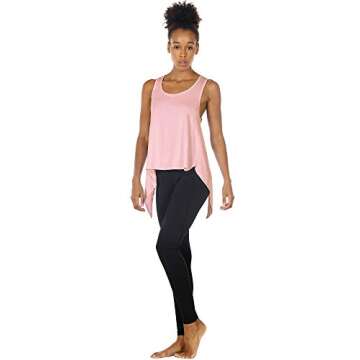 icyzone Open Back Workout Tops for Women - Athletic Activewear Shirts Exercise Yoga Tank Tops (M, Ca...