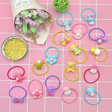 AMMY 100 Pcs Colorful Hair Ties for Kids and Toddlers