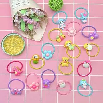 AMMY 100 Pcs Colorful Hair Ties for Kids and Toddlers