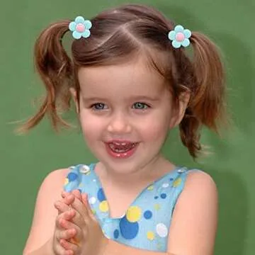 AMMY 100 Pcs Colorful Hair Ties for Kids and Toddlers