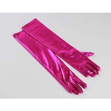 DreamHigh Women’s 20 Inch Metallic Satin Mittens