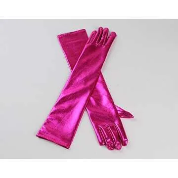 DreamHigh Women’s 20 Inch Metallic Satin Mittens