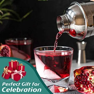 Professional Bartender Kit with Bamboo Stand for Home Bar