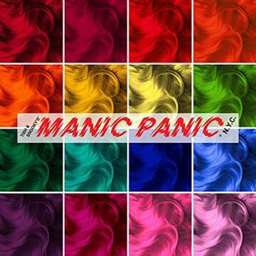 MANIC PANIC Blue Lightning Hair Bleach Kit - 30 Volume Developer + Bleach Powder Hair Lightener Lifts up to Five Levels And Eliminates Orange Tones - Vegan And Cruelty Free