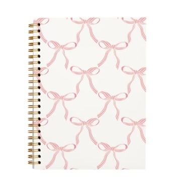 OXW Coquette Preppy Pink Bow Notebook Journal, Coquette Stuff Planner, Pink Journaling Notebooks for...