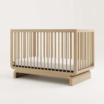 Storkcraft Santorini Deluxe 5-in-1 Convertible Crib with Bonus Toddler Guardrail - Driftwood Finish