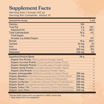 Four Sigmatic Organic Vegan Protein Powder - 18g Plant-Based