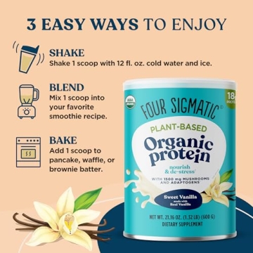 Four Sigmatic Organic Vegan Protein Powder - 18g Plant-Based