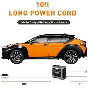 Portable Tire Inflator with Digital Gauge for Cars