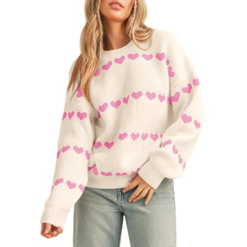 Saodimallsu Heart Sweater - Cute Valentine's Day Pullover