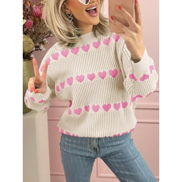 Saodimallsu Heart Sweater - Cute Valentine's Day Pullover