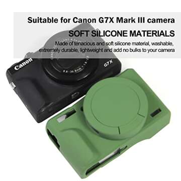 Easy Hood Case for Canon Powershot G7 X Mark III Digital Camera, Soft Silicone Protective Cover with...