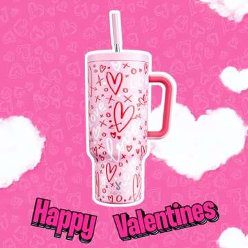 Meoky 40 oz Tumbler with Handle and Straw - Leak-proof Insulated Travel Mug