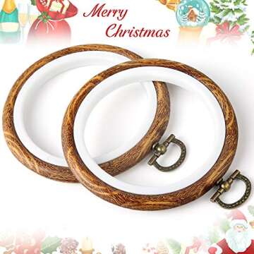 Caydo 6 Pack Embroidery Hoops for Crafting and Displays