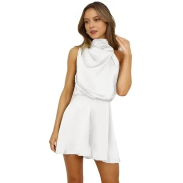 Belisy Women's Summer Satin Romper for Effortless Style